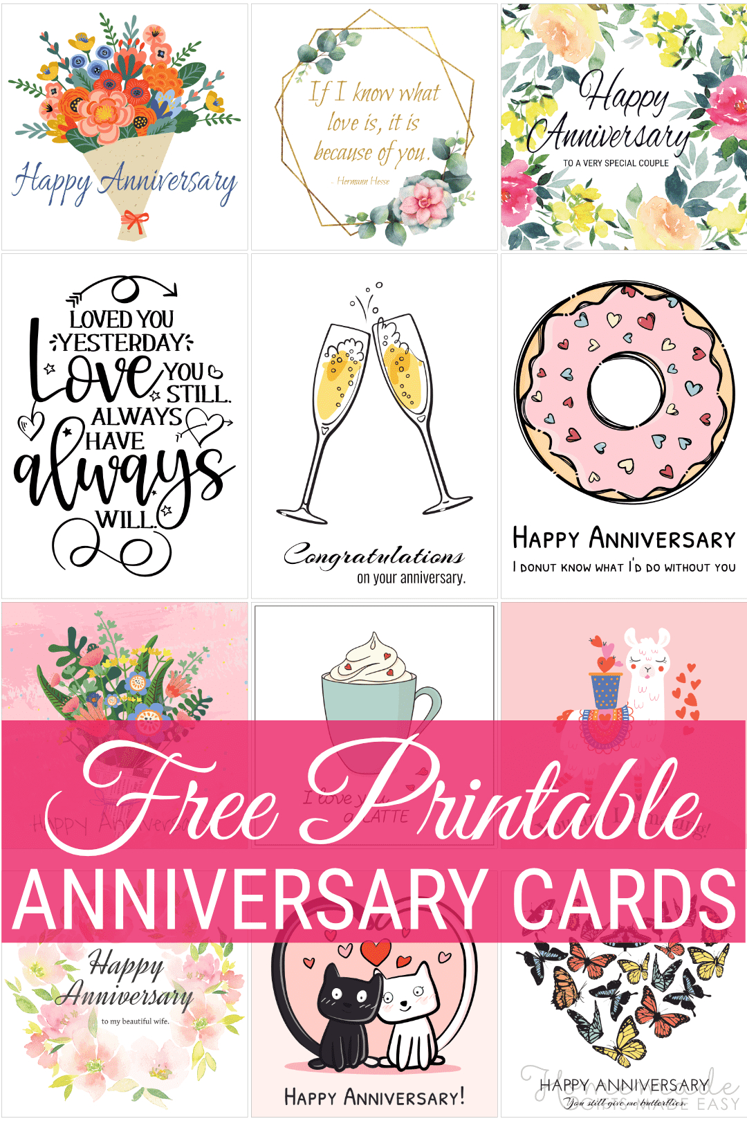 Free Printable Anniversary Cards intended for Free Printable Anniversary Cards