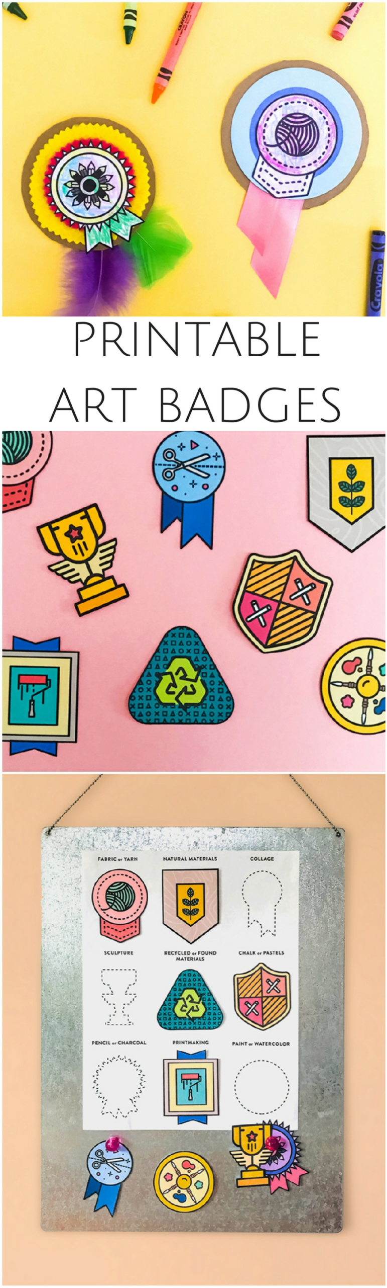Free Printable Art Badges For Kids | Printable Crafts, Printables for Free Printable Badges