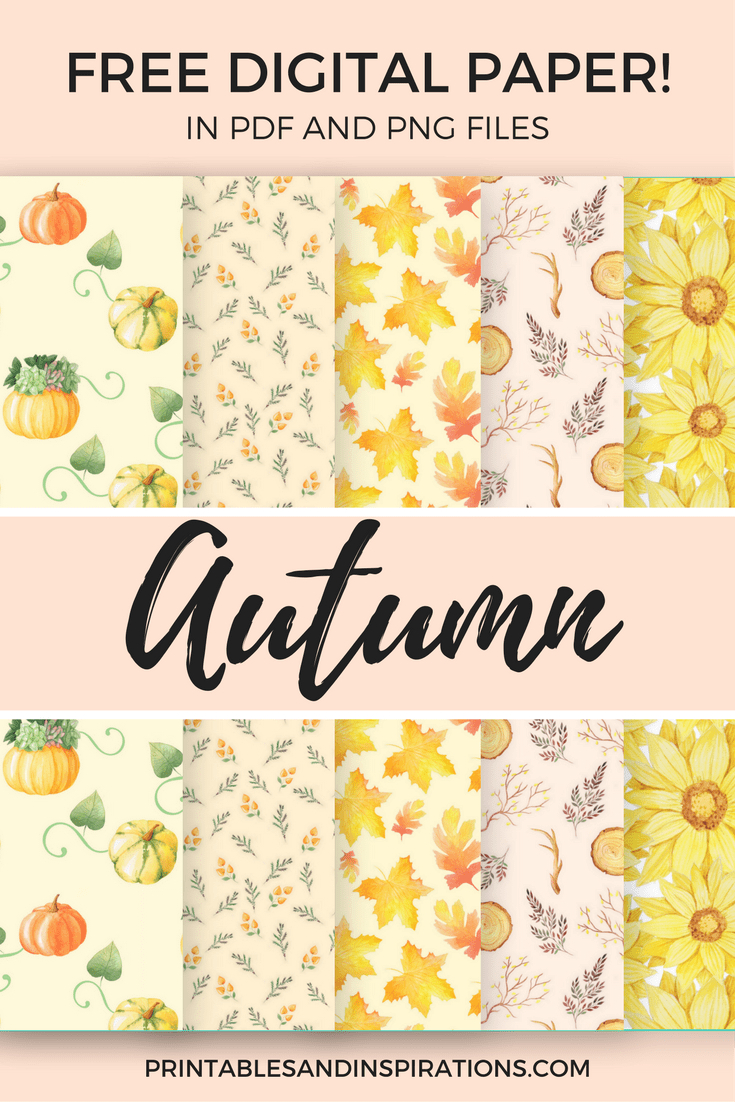 Free Printable Autumn Digital Paper! (Seamless Pattern For within Free Printable Autumn Paper