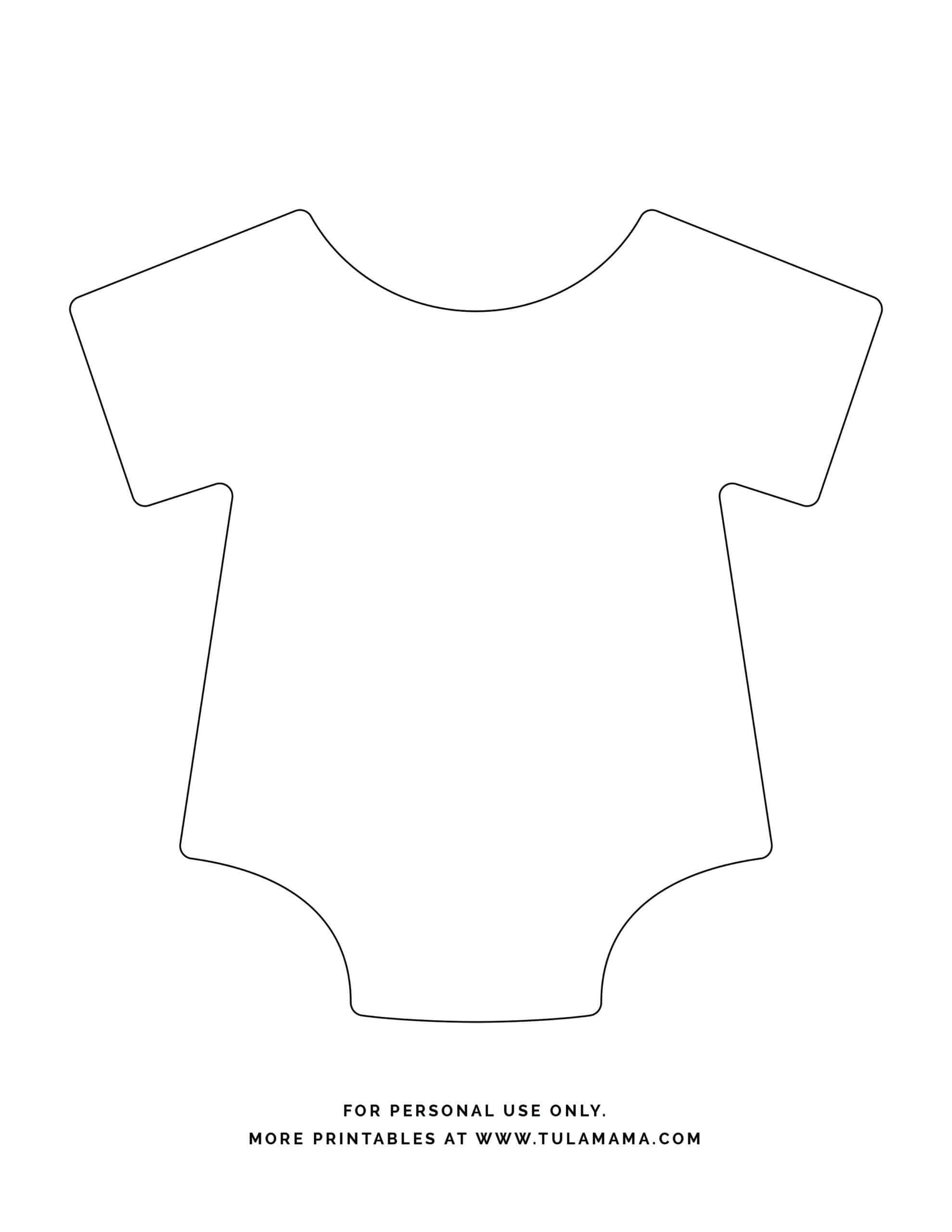 Free Printable Baby Onesie Template For Baby Shower Decorations with regard to Free Printable Baby Onesie Template