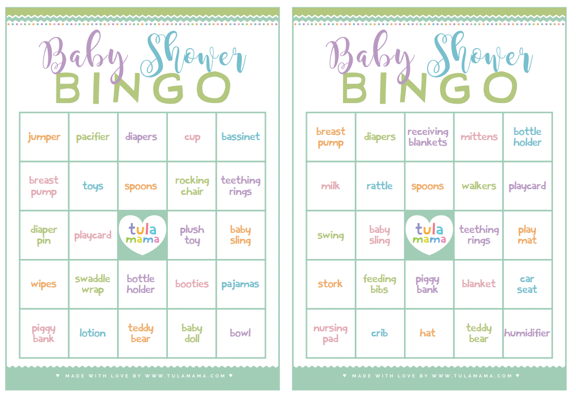 Free Printable Baby Shower Bingo for Baby Shower Bingo Template Free Printable