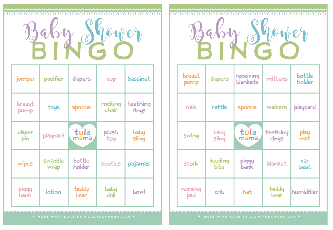 Free Printable Baby Shower Bingo in 50 Free Printable Baby Bingo Cards