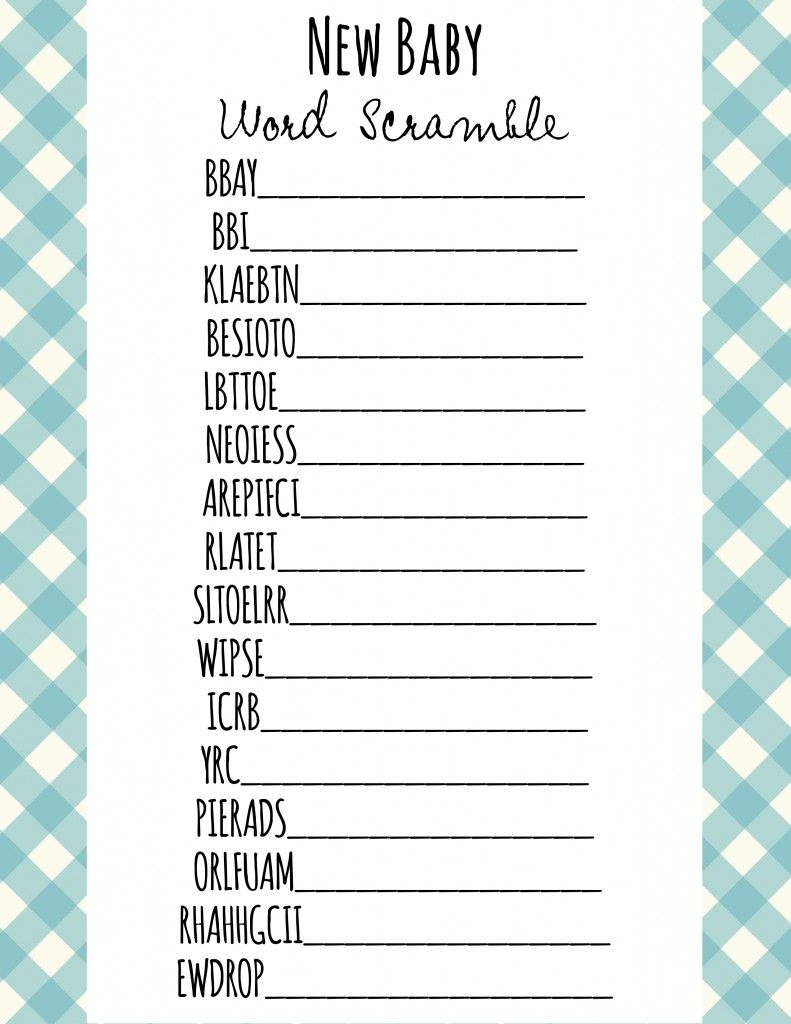 Free Printable Baby Shower Games - Download Instantly! | Free Baby with regard to Free Printable Baby Shower Games For Large Groups