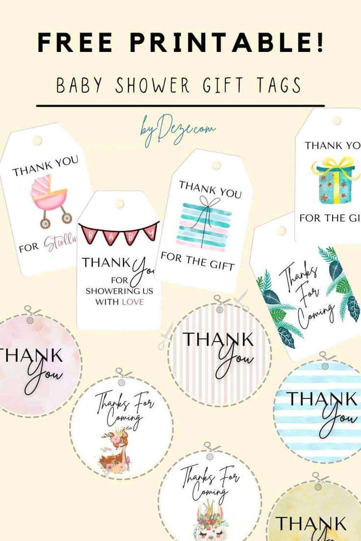 Free Printable Baby Shower Thank You Tags (For Favors &amp;amp; Goodie regarding Free Printable Baby Shower Gift Tags