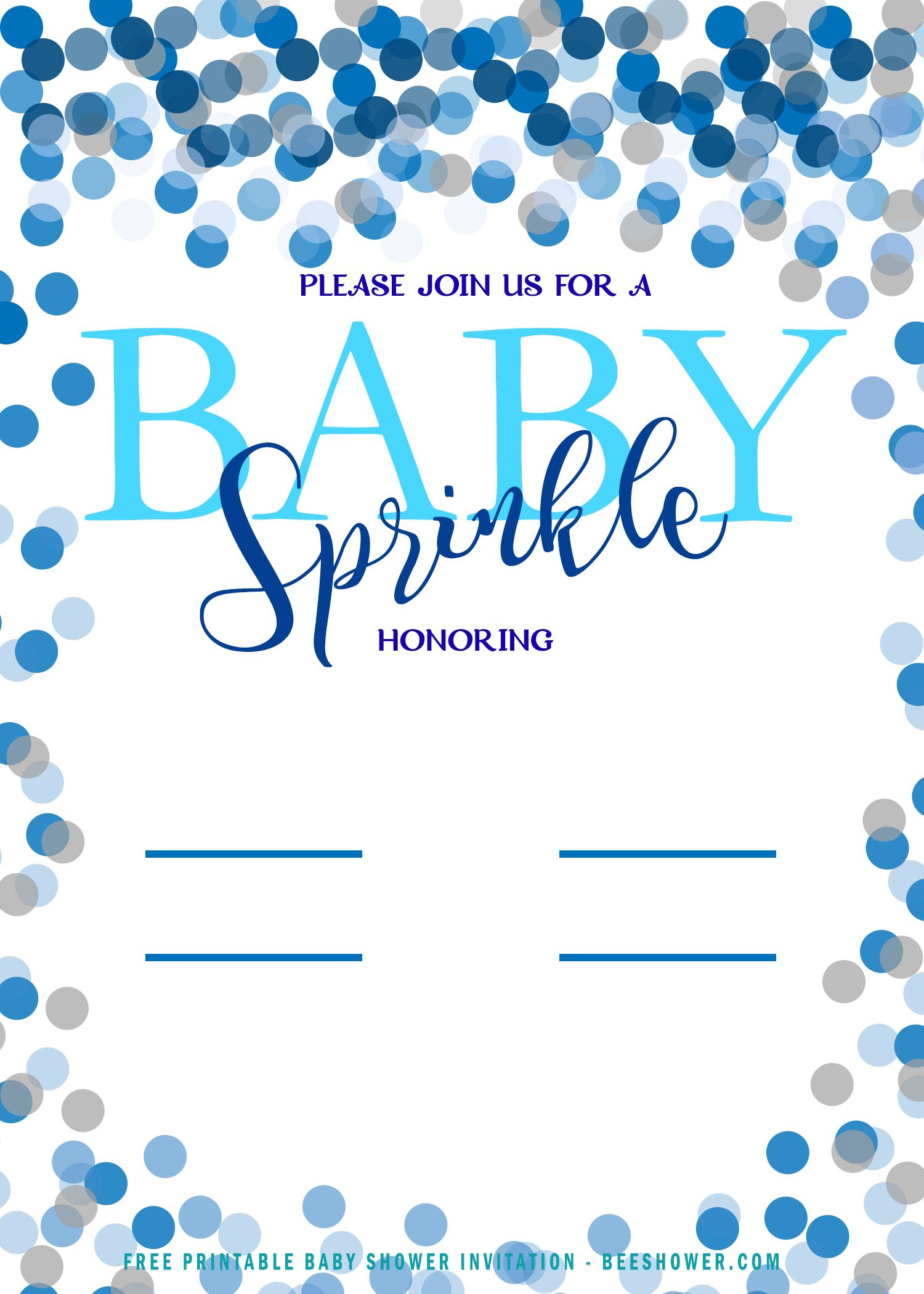 Free Printable Baby Sprinkle Invitation Templates - Templates Free in Free Printable Baby Sprinkle Invitations