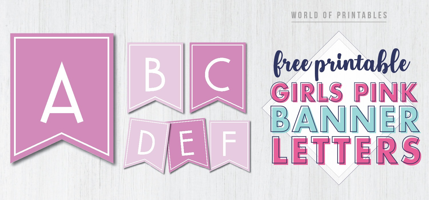 Free Printable Banner Letters with regard to Free Printable Pink Banner