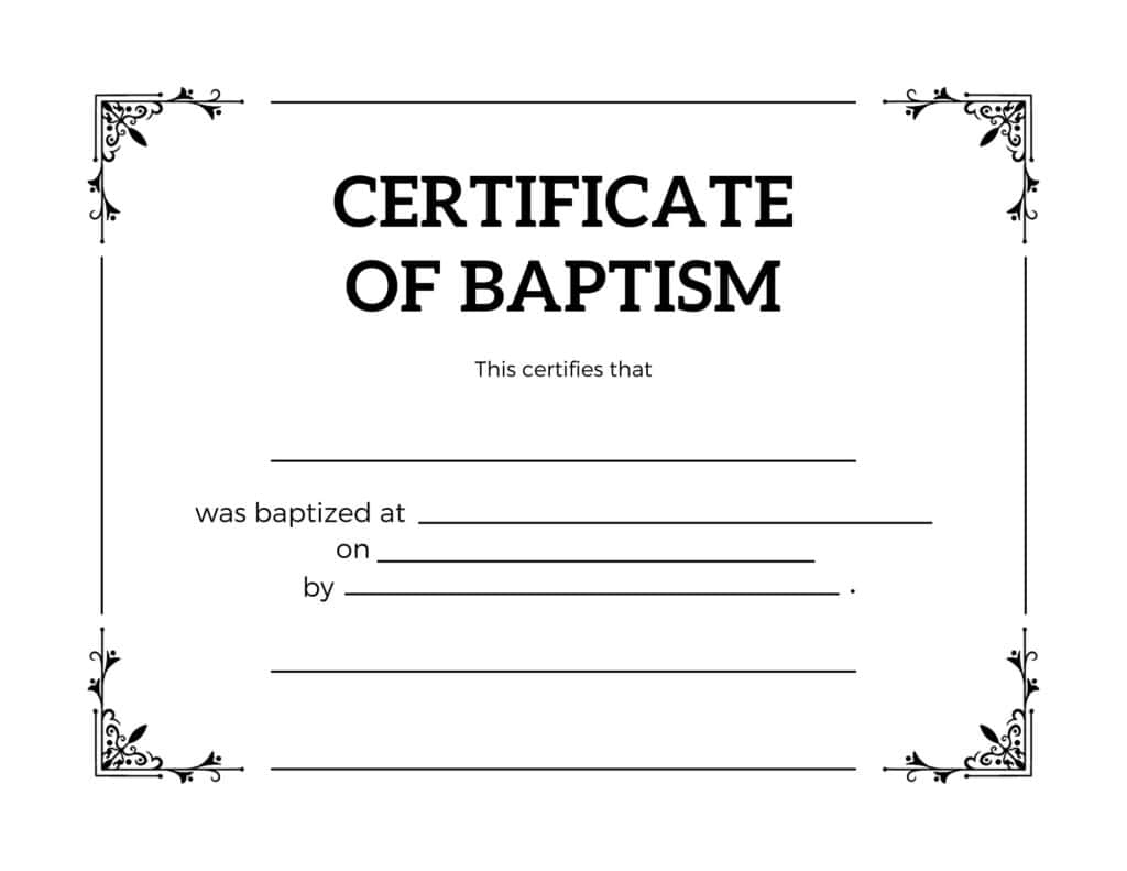 Free Printable Baptism Certificates Pdf &amp;amp; Canva Template intended for Free Printable Baptism Certificate