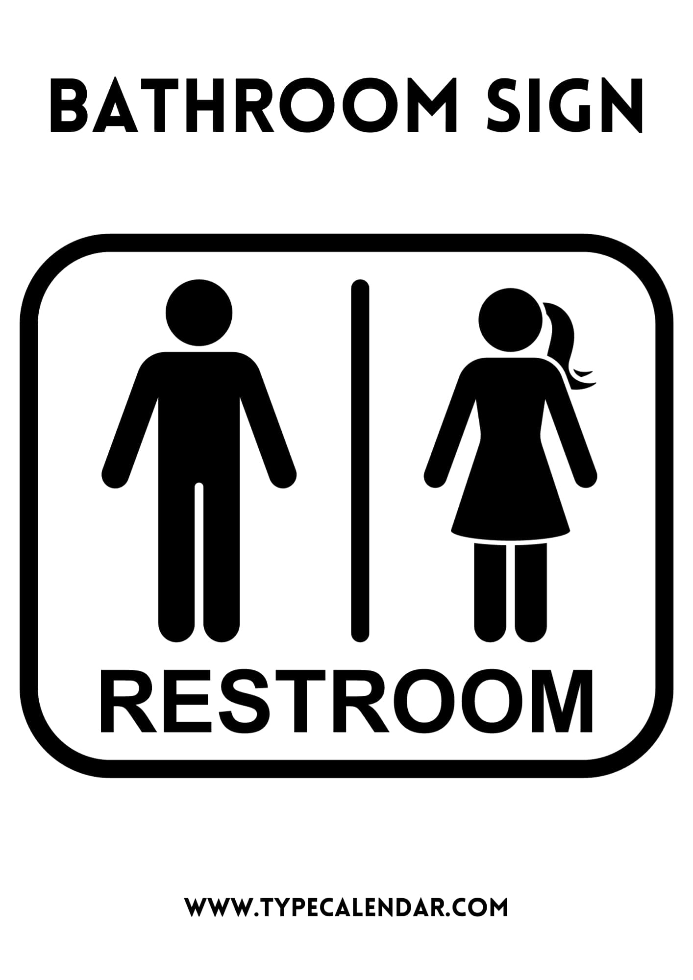 Free Printable Bathroom Sign Templates [Pdf] Toilet Sheet pertaining to Free Printable Bathroom Signs