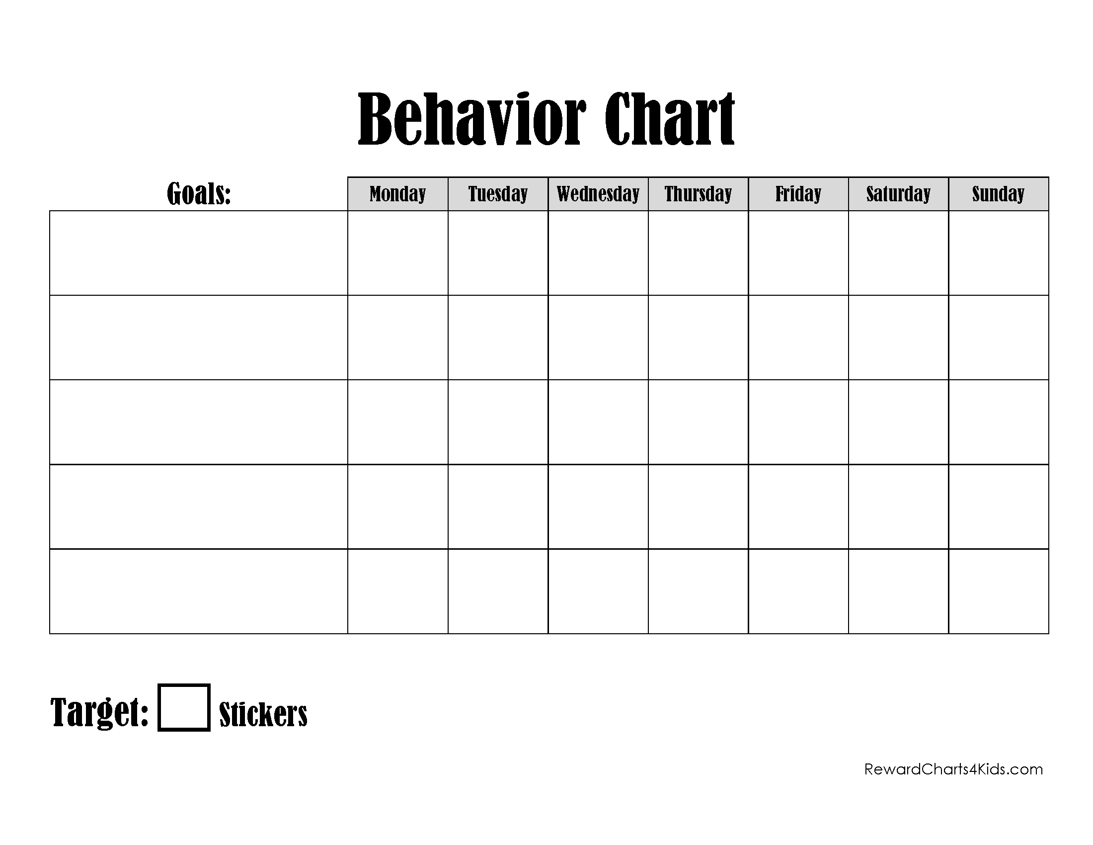 Free Printable Behavior Charts | Customize Online | Hundreds Of Charts with regard to Free Printable Behaviour Charts For Home