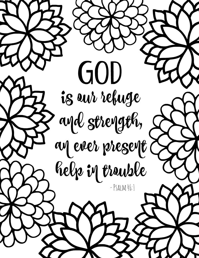 Free Printable Bible Verse Coloring Pages With Bursting Blossoms with regard to Free Printable Bible Verses Adults