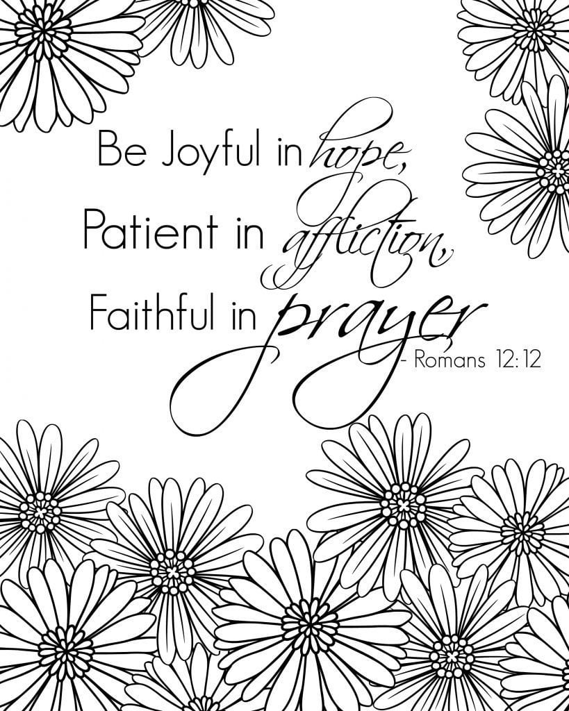 Free Printable Bible Verse Coloring Sheets – Simple Mom Project inside Free Printable Bible Coloring Pages With Verses