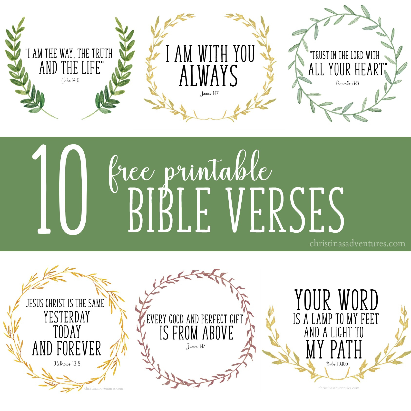 Free Printable Bible Verses - Christina Maria Blog pertaining to Free Printable Scripture Verses