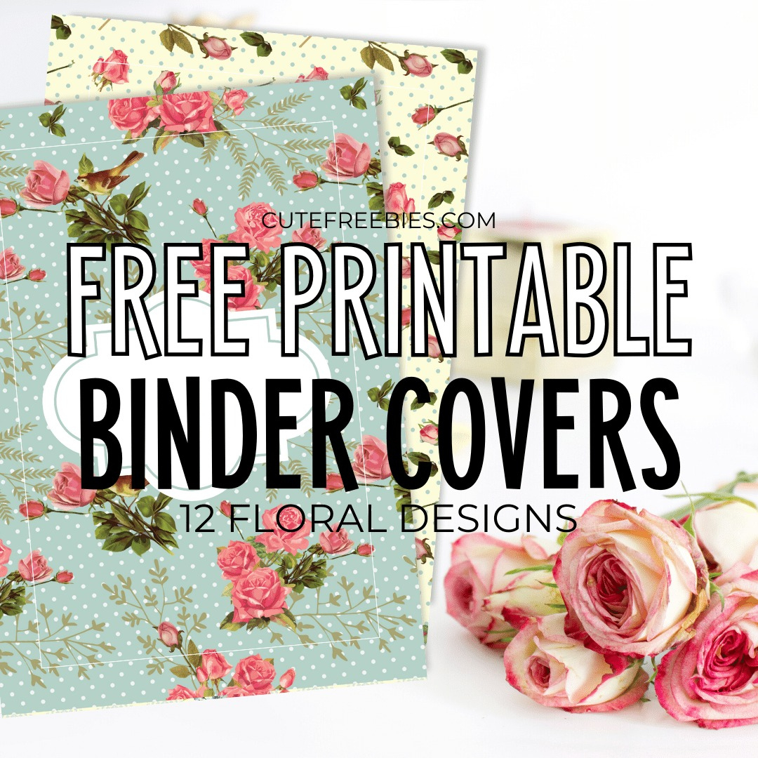 Free Printable Binder Covers – Shabby Chic Floral - Cute Freebies within Cute Free Printable Binder Covers