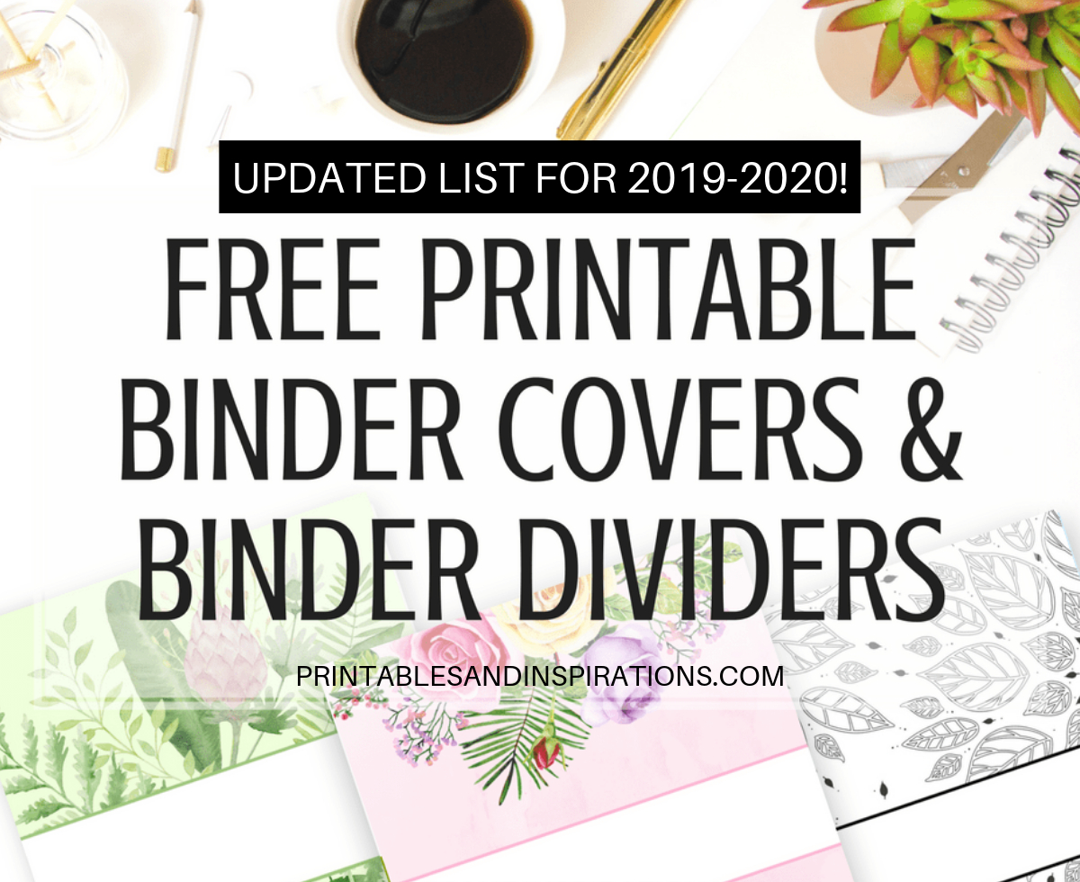 Free Printable Binder Dividers And Binder Covers – Floral for Free Printable Dividers