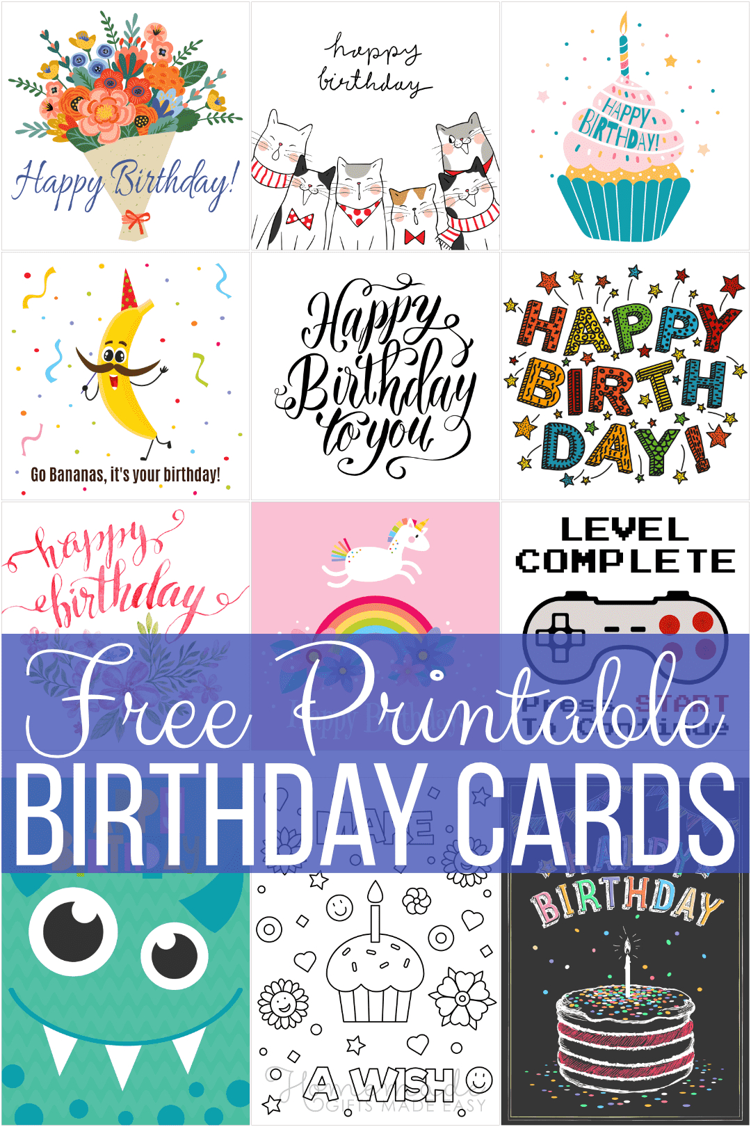 Free Printable Birthday Cards For Everyone inside Free Online Printable Birthday Cards