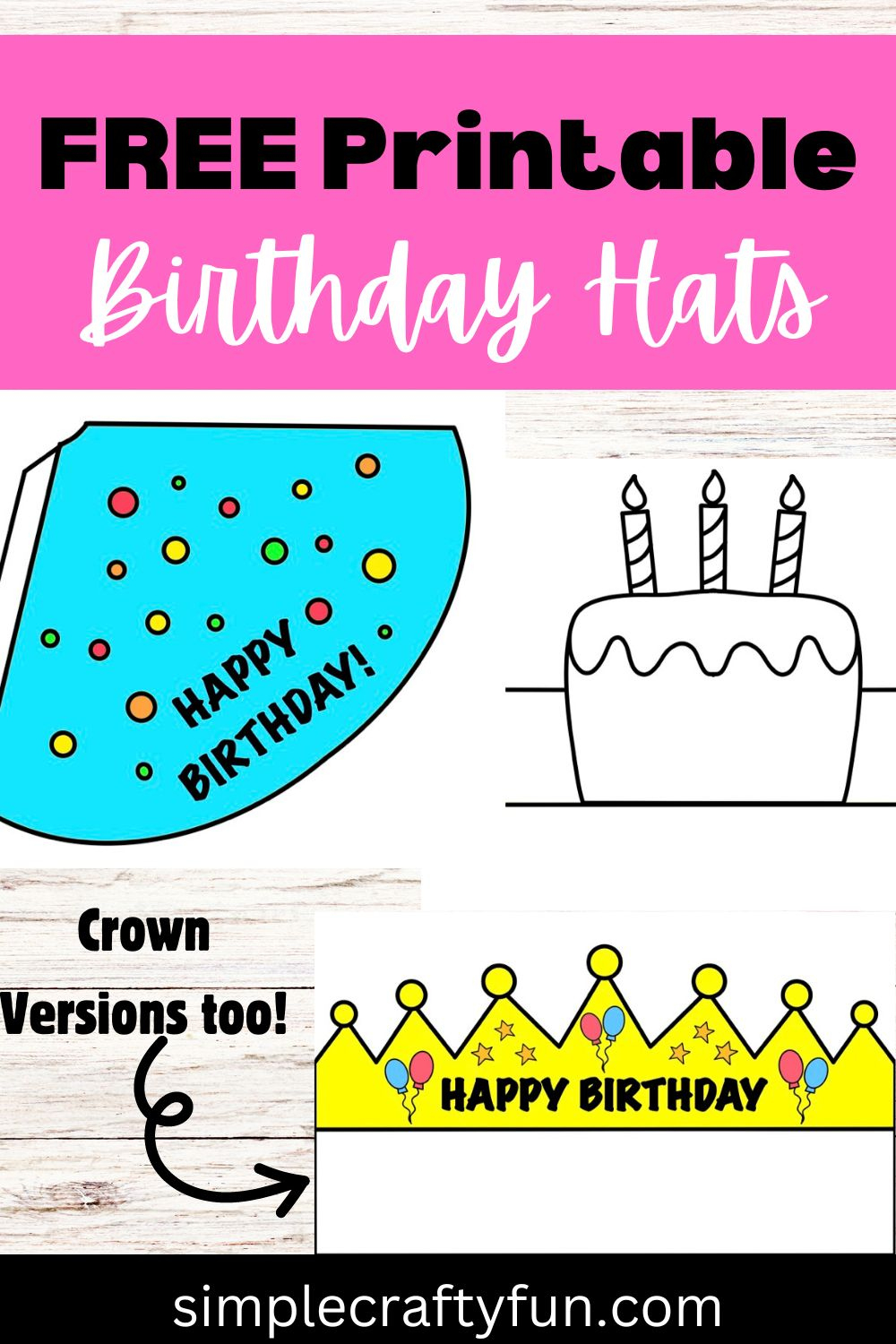 Free Printable Birthday Hat Template For Kids - within Free Printable Birthday Hat Template