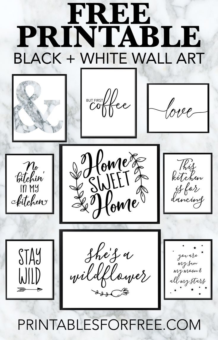 Free Printable Black And White Wall Art - Download And Print Your pertaining to Free Printable Images