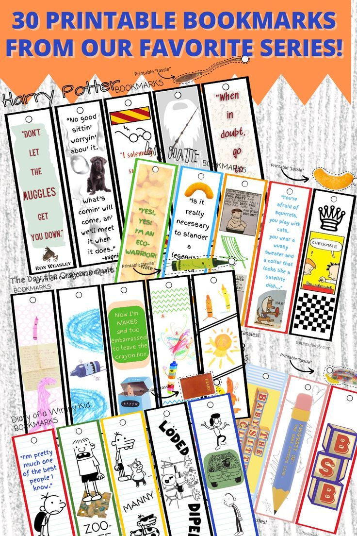Free Printable Bookmarks From Our Favorite Children&amp;#039;S Book Series intended for Free Printable Baby Bookmarks