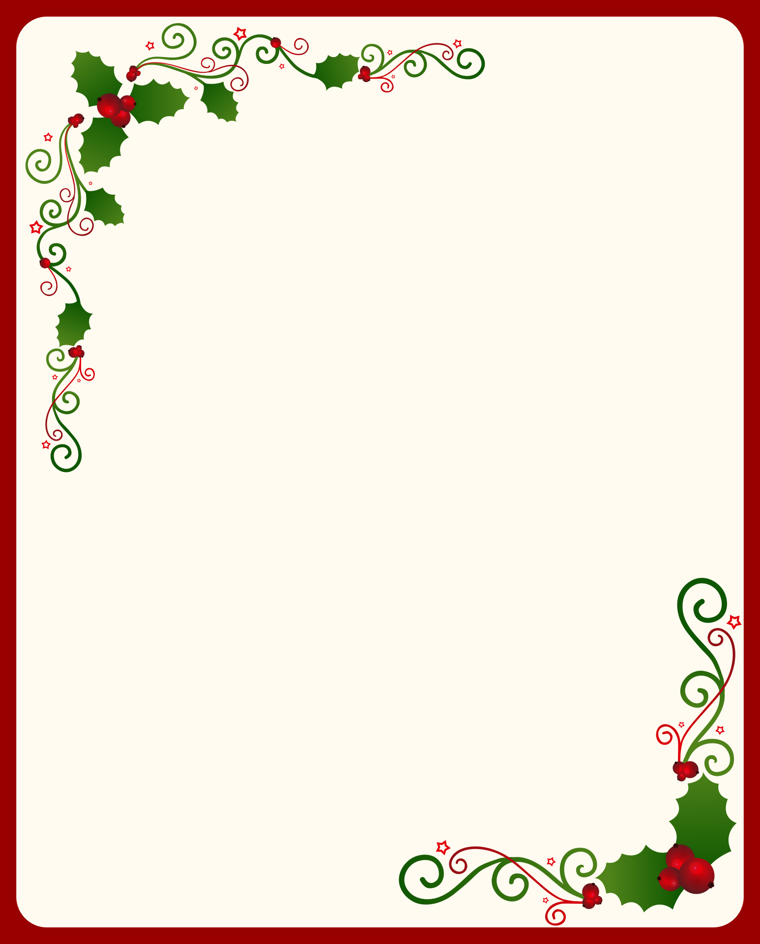 Free Printable Borders Christmas Stationery | Printablee for Free Printable Christmas Stationery Paper