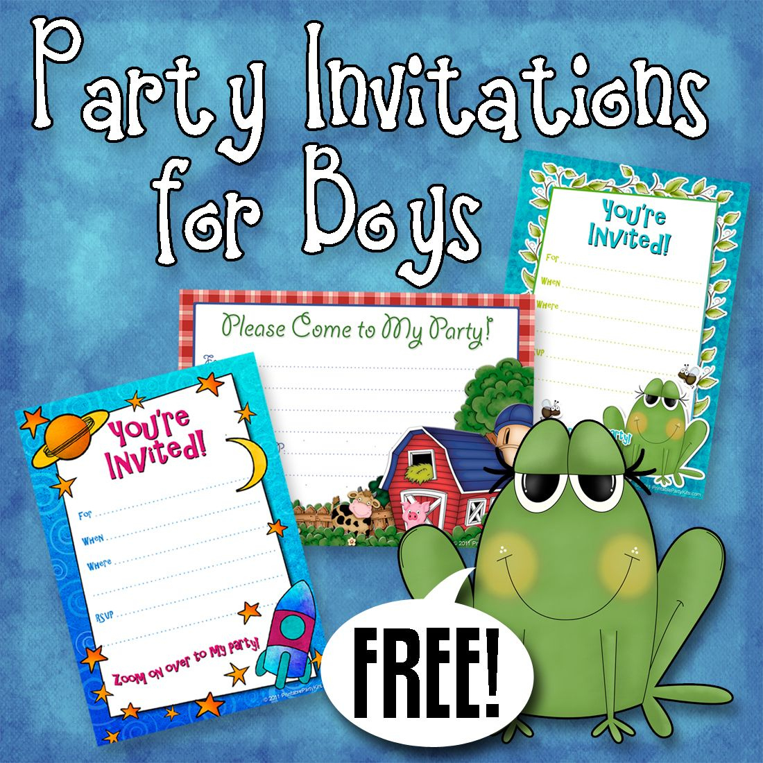 Free Printable Boys Birthday Party Invitations | Boy Birthday intended for Free Printable Boy Birthday Invitations