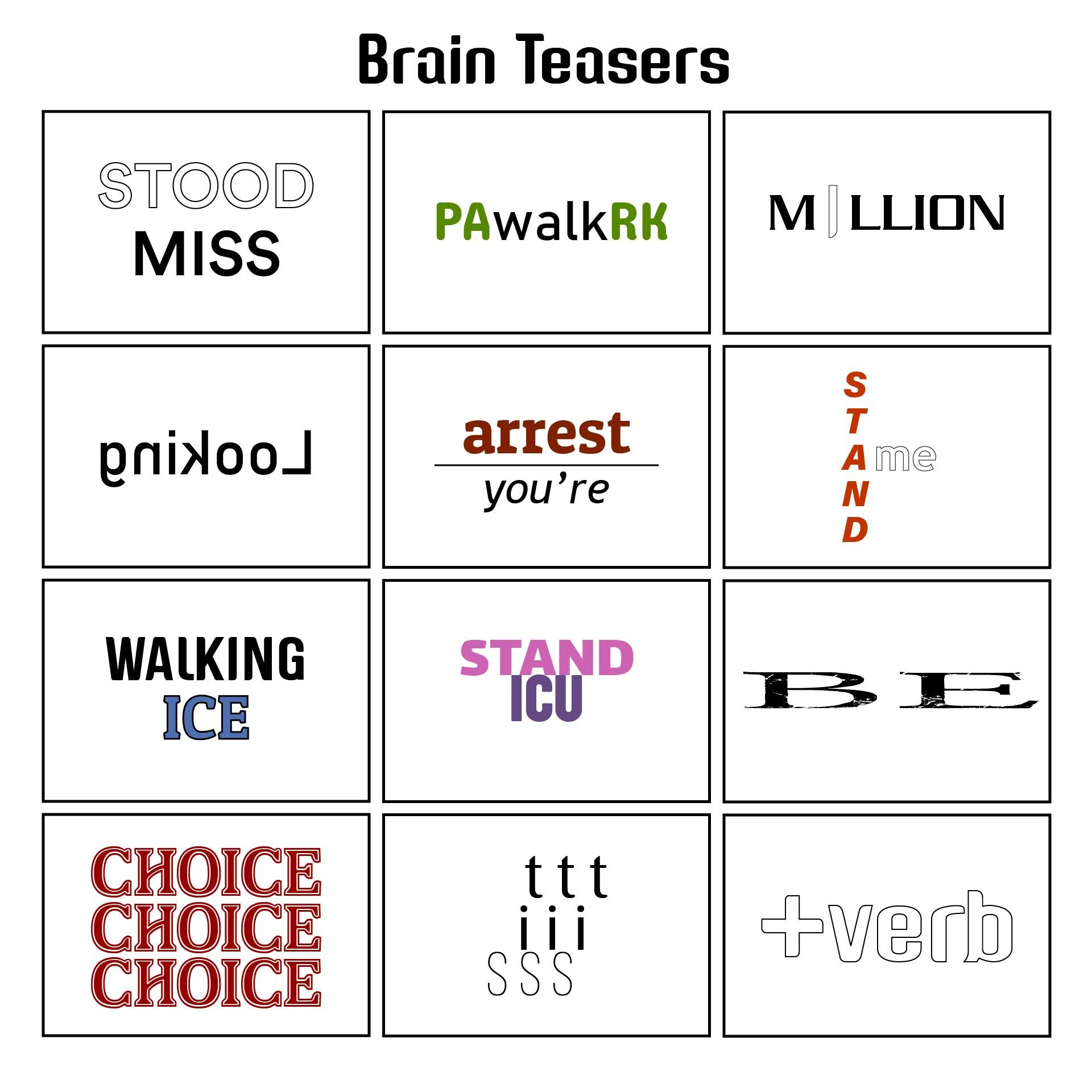 Free Printable Brain Teasers With Answers | Printablee | Printable pertaining to Free Printable Brain Teasers Adults