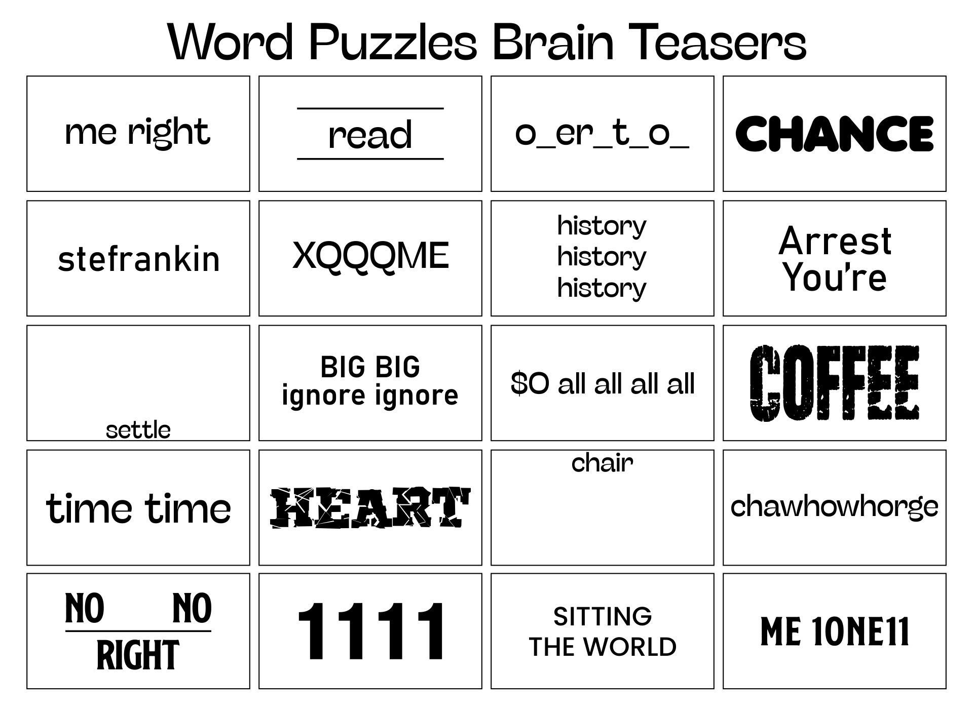 Free Printable Brain Teasers With Answers | Printablee | Word with Free Printable Brain Teasers Adults