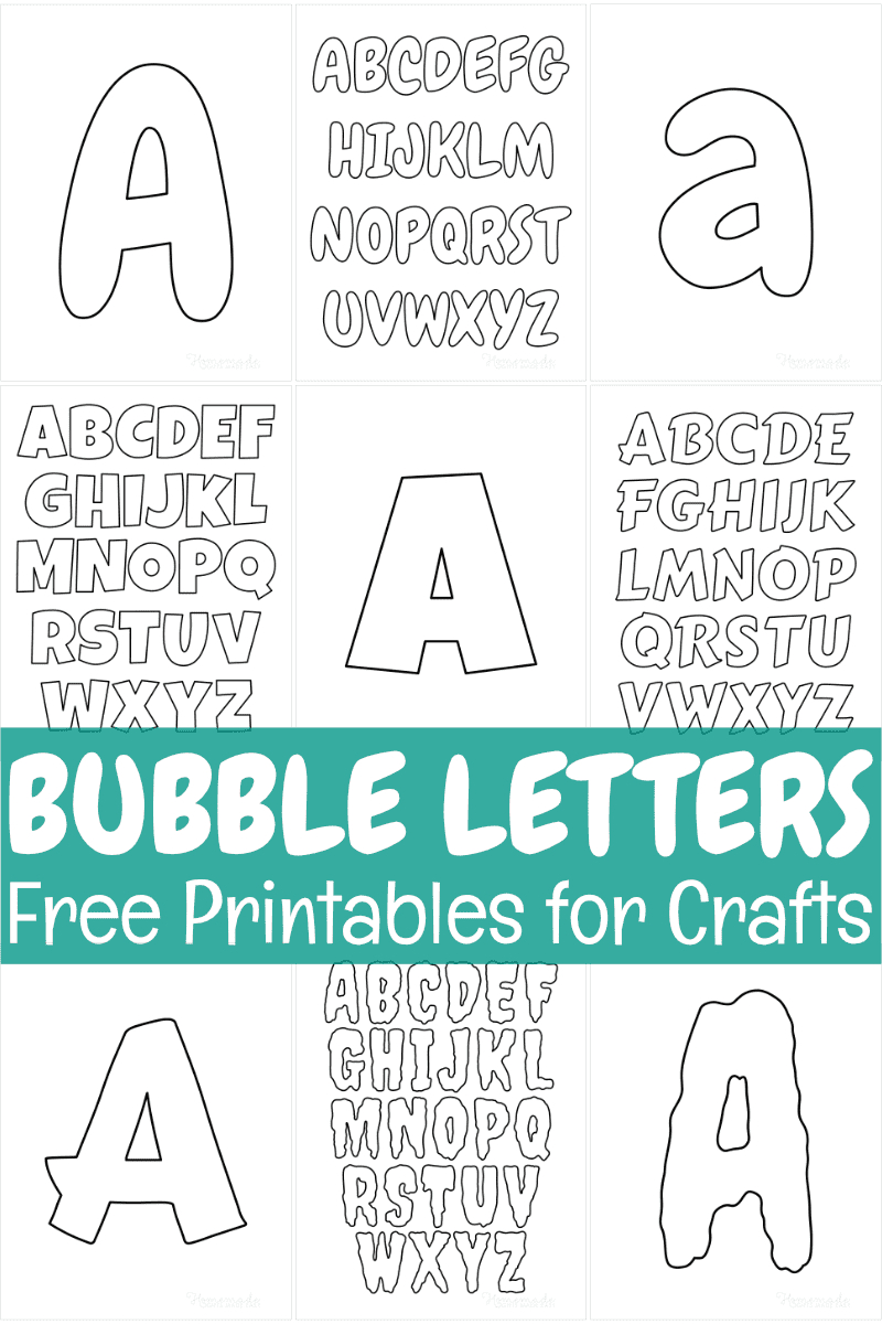 Free Printable Bubble Letters For Crafts with Free Printable Bubble Letters Font