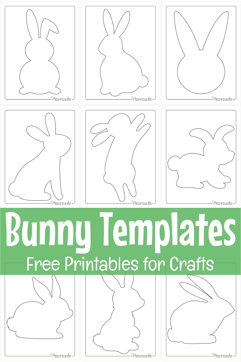 Free Printable Bunny Templates For Spring &amp;amp; Easter Crafts with regard to Free Printable Rabbit Template