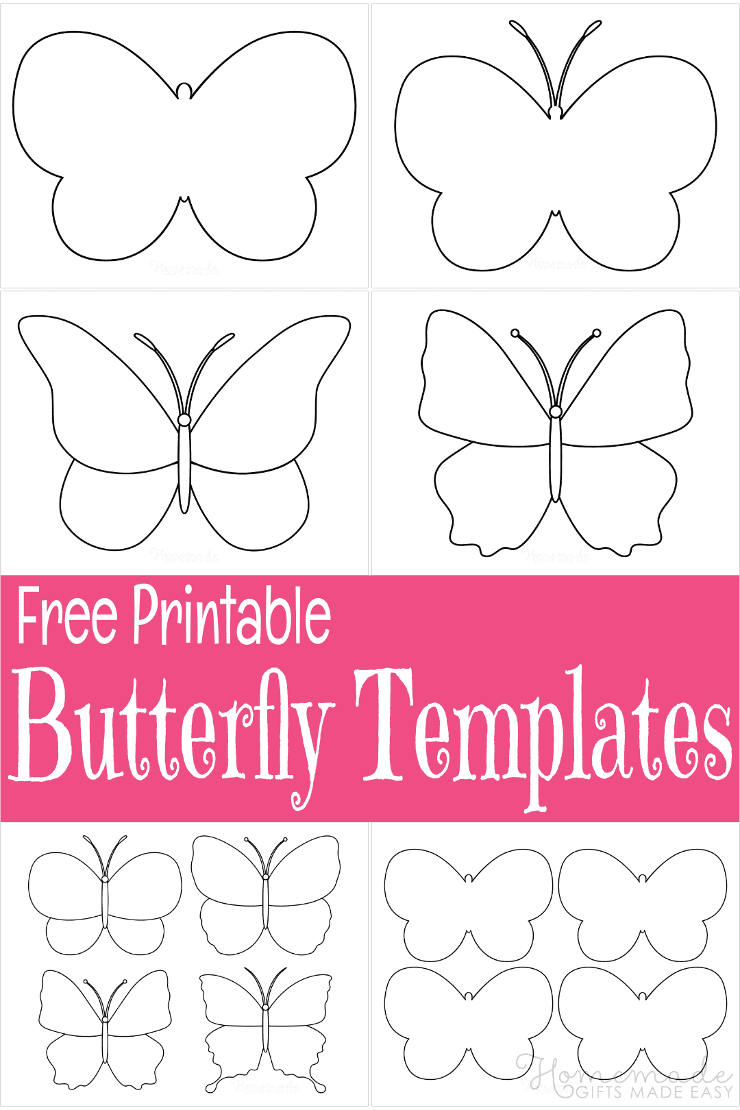 Free Printable Butterfly Templates &amp;amp; Outlines in Free Printable Butterfly