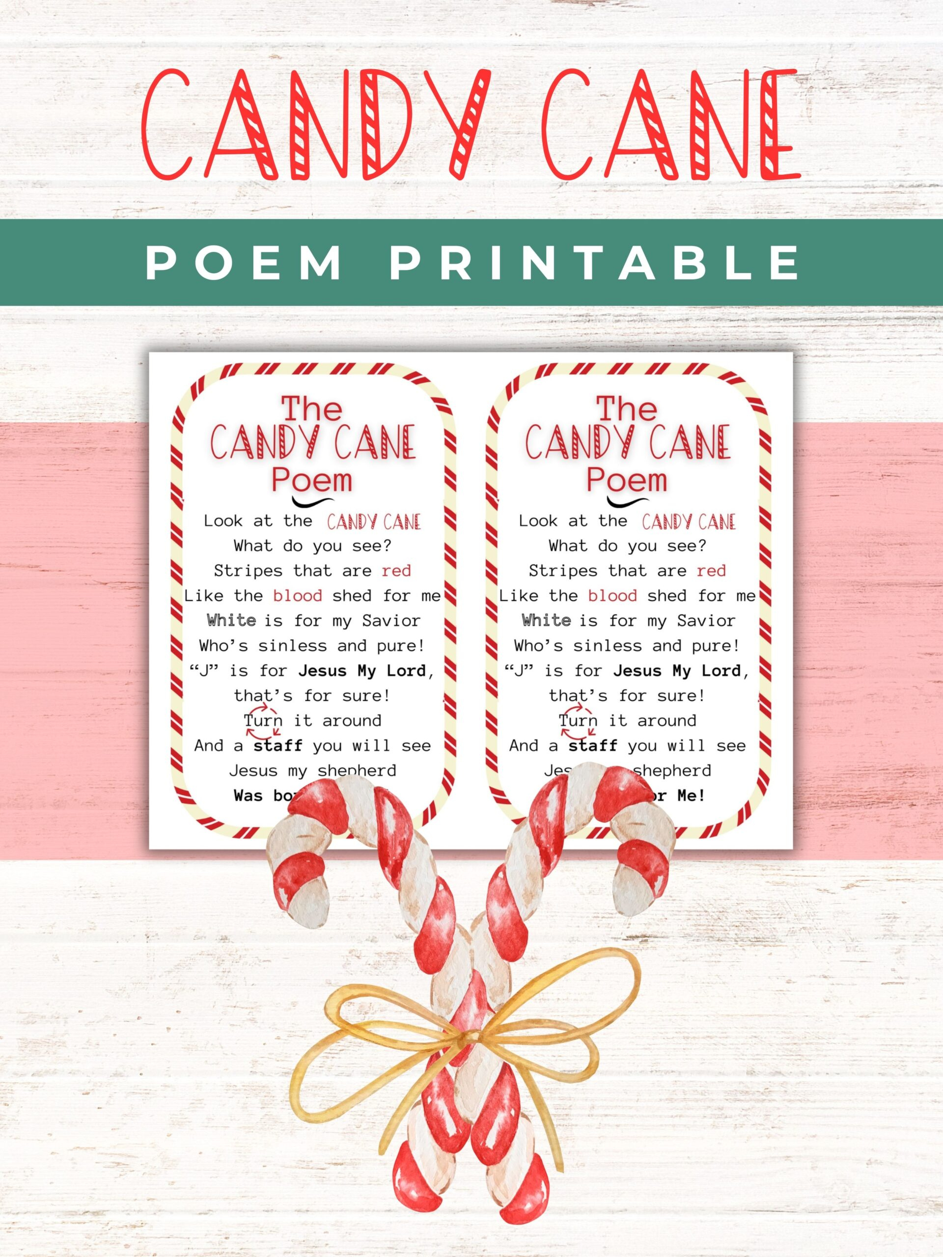 Free Printable Candy Cane Poem | Healing Home regarding Free Printable Candy Cane Poem