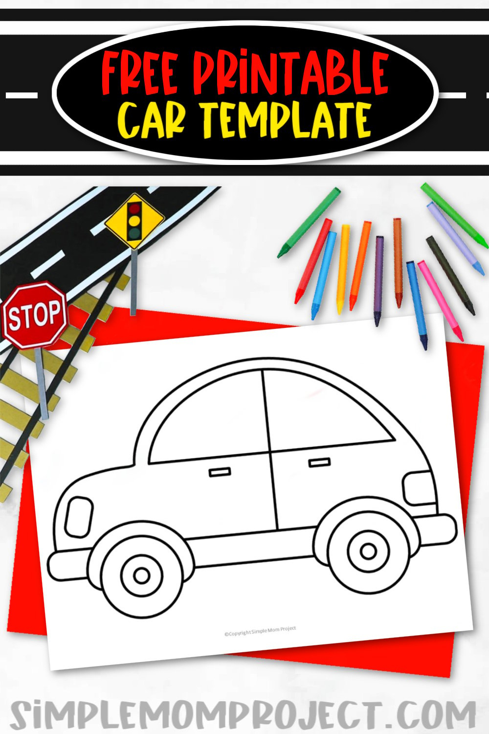 Free Printable Car Template – Simple Mom Project with regard to Free Printable Car Template