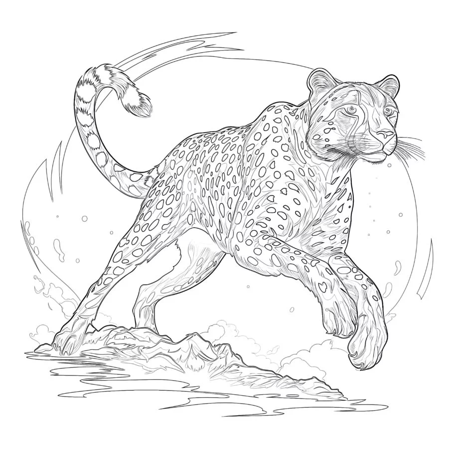 Free Printable Cheetah Pictures | Coloring Pages Mimi Panda throughout Free Printable Cheetah Pictures