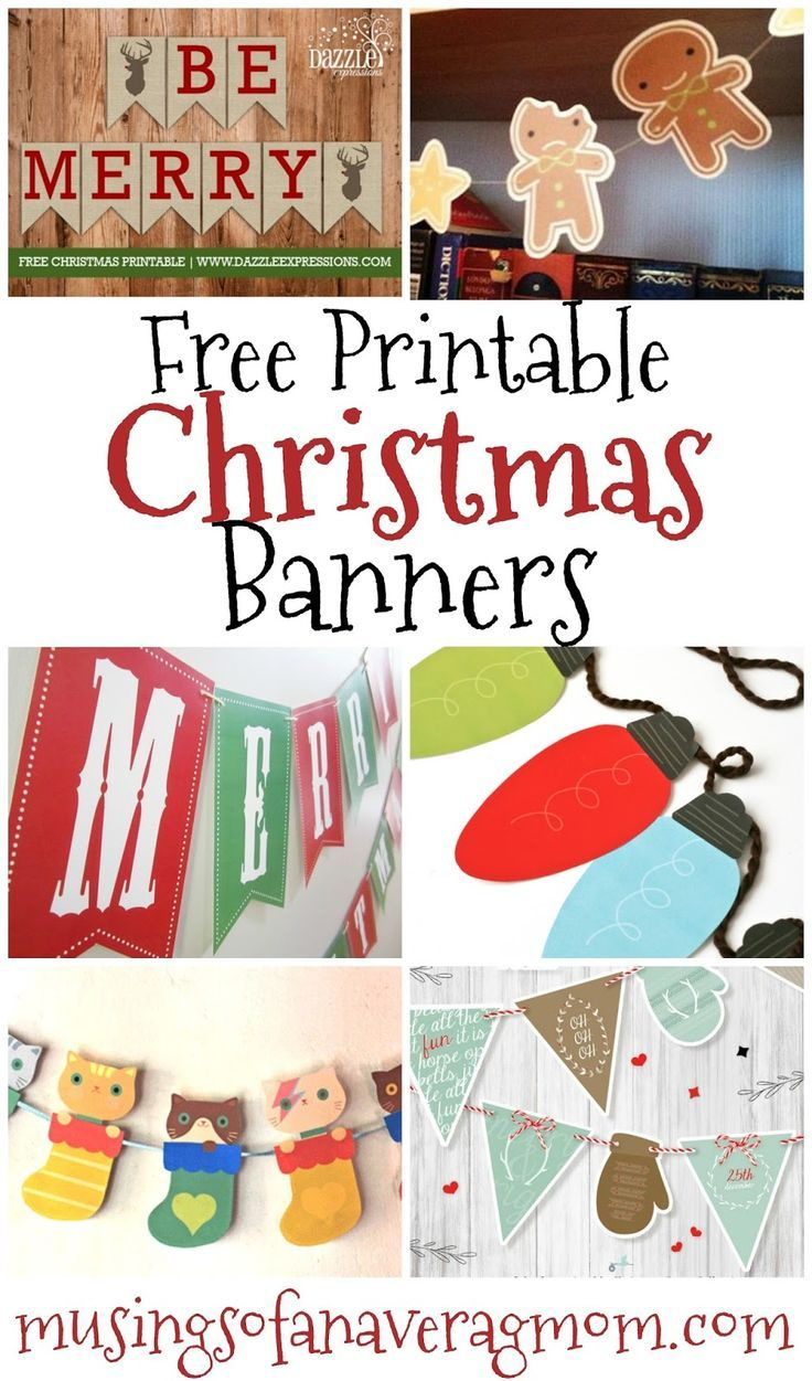 Free Printable Christmas Banners | Christmas Banners, Christmas in Free Printable Christmas Banner