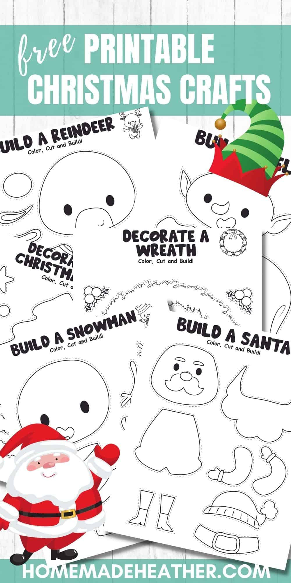 Free Printable Christmas Crafts » Homemade Heather regarding Free Printable Christmas Craft Templates