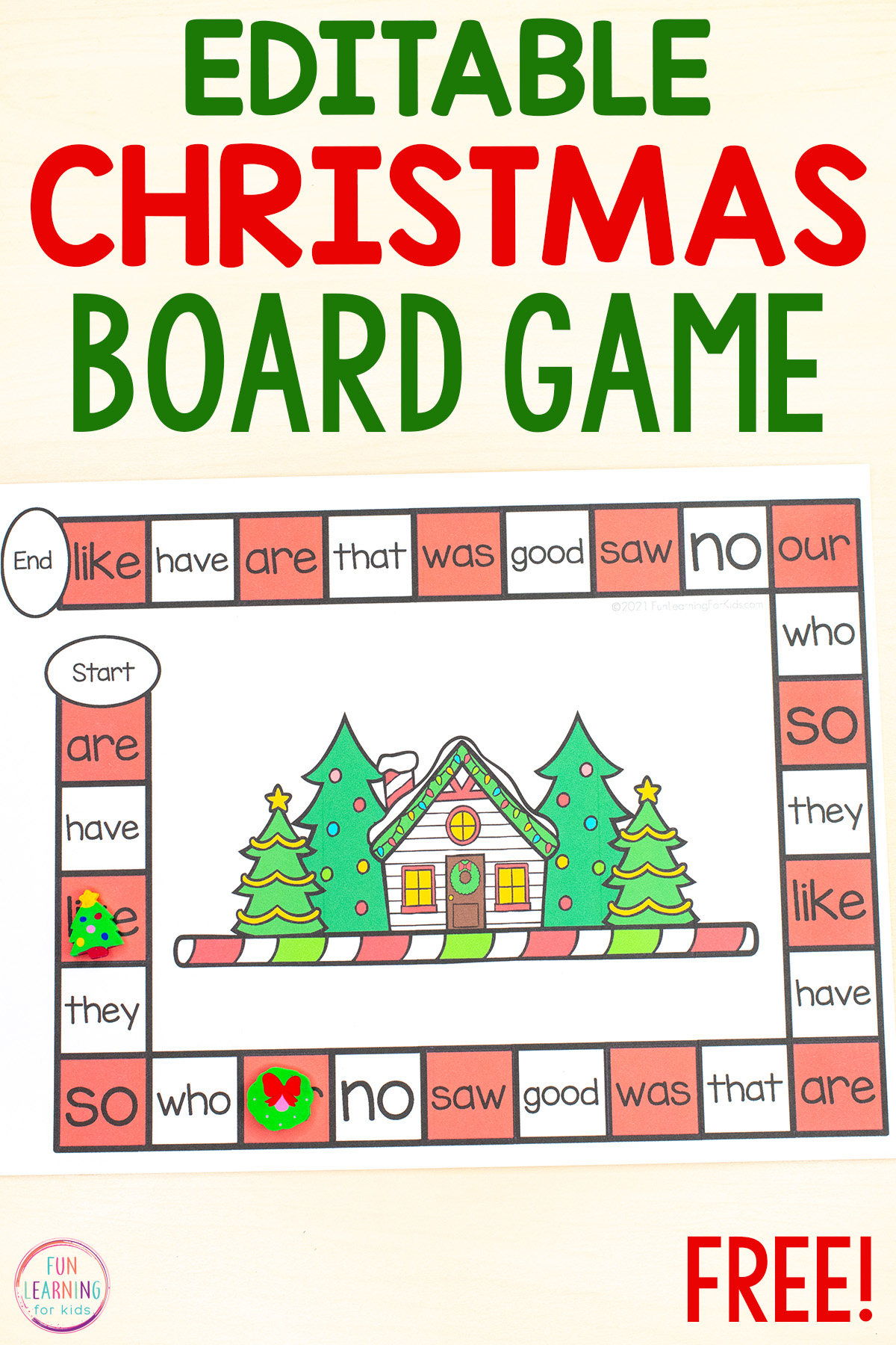 Free Printable Christmas Editable Board Game with Free Printable Christmas Games for Preschoolers