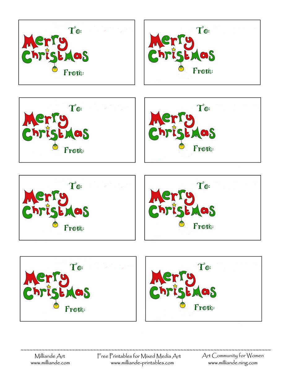Free Printable Christmas Gift Tags Templates inside Christmas Labels Free Printable Templates