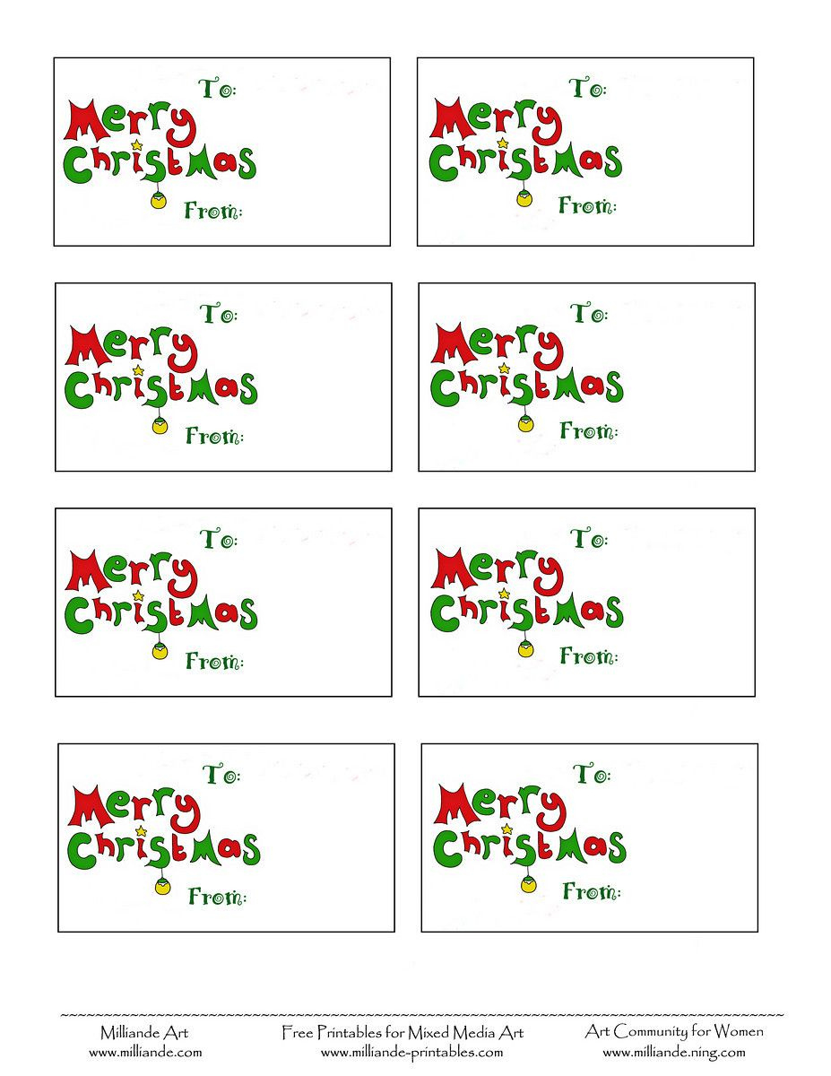 Free Printable Christmas Gift Tags Templates inside Free Printable Christmas Labels