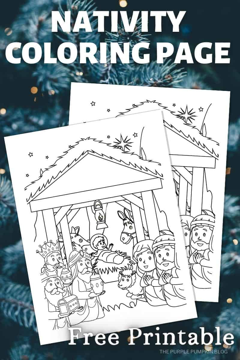 Free Printable Christmas Nativity Coloring Page For Kids! with regard to Free Printable Christmas Story Coloring Pages