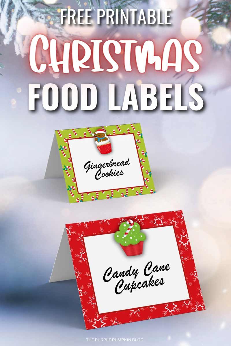 Free Printable Christmas Party Food Labels For The Buffet Table throughout Free Printable Christmas Food Labels