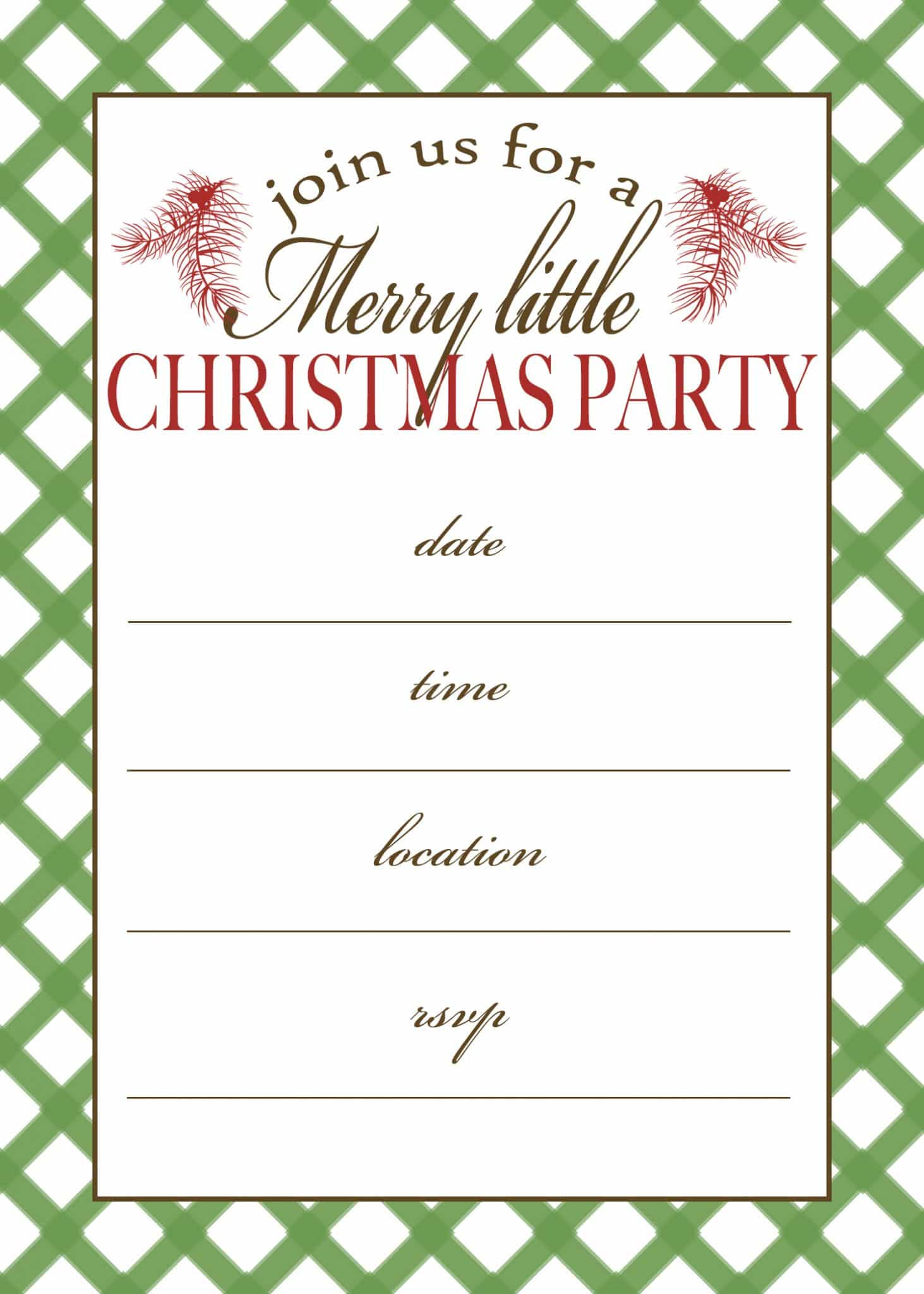 Free Printable Christmas Party Invitation | Moritz Fine Designs with Free Online Printable Christmas Party Invitations