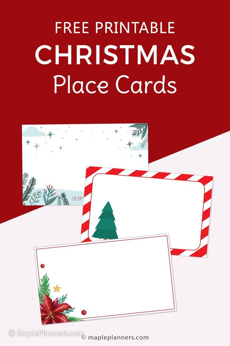 Free Printable Christmas Place Cards inside Free Printable Christmas Table Place Cards Template