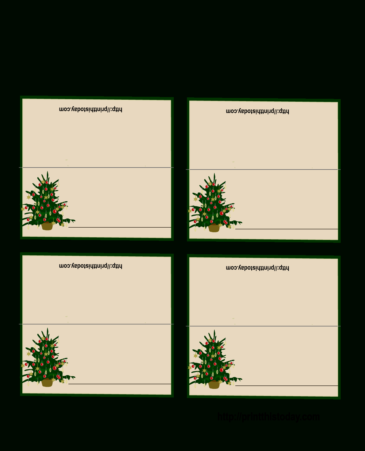 Free Printable Christmas Place-Cards | Print This Today with Christmas Table Name Cards Free Printable