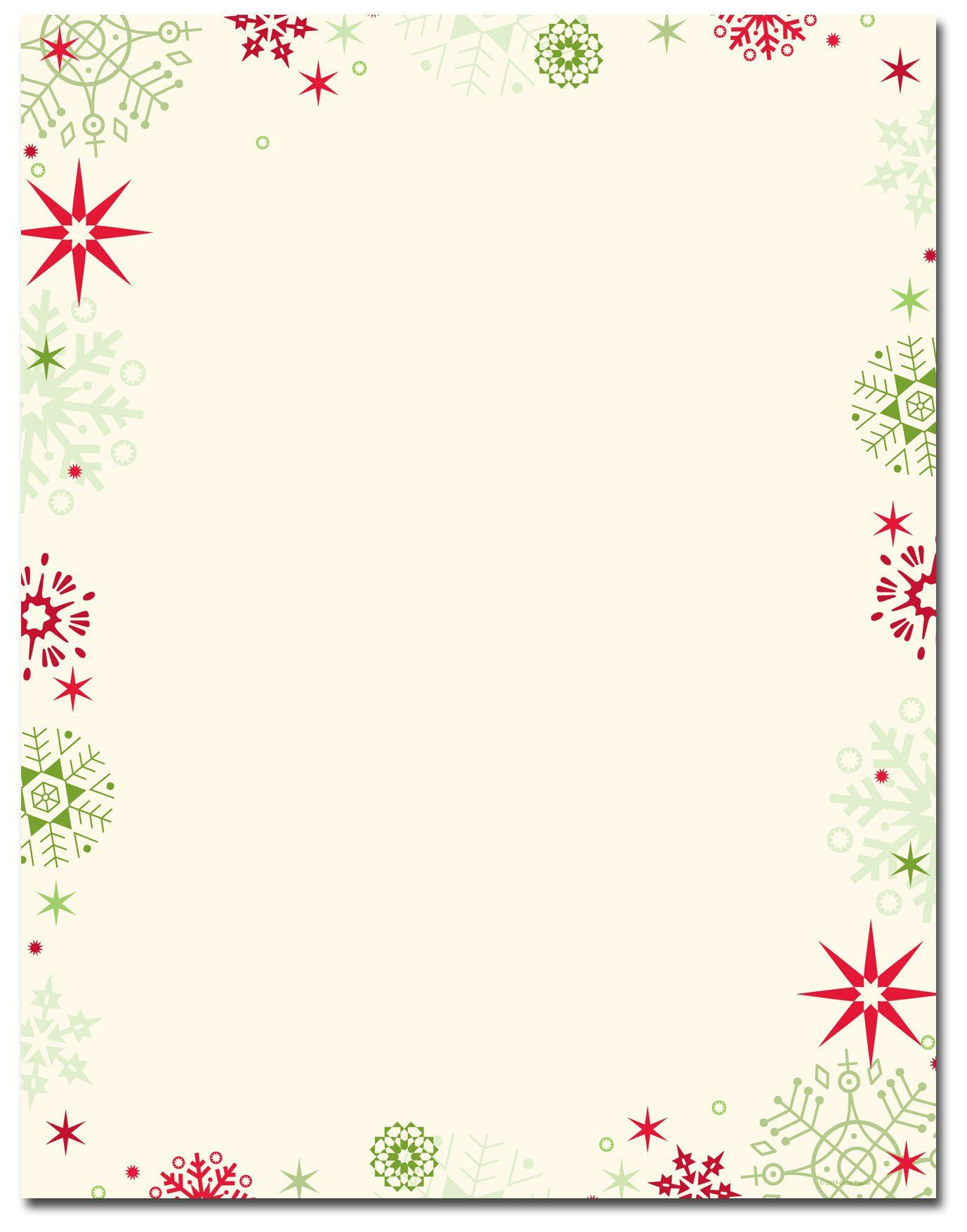 Free Printable Christmas Stationery throughout Free Printable Christmas Stationery Paper