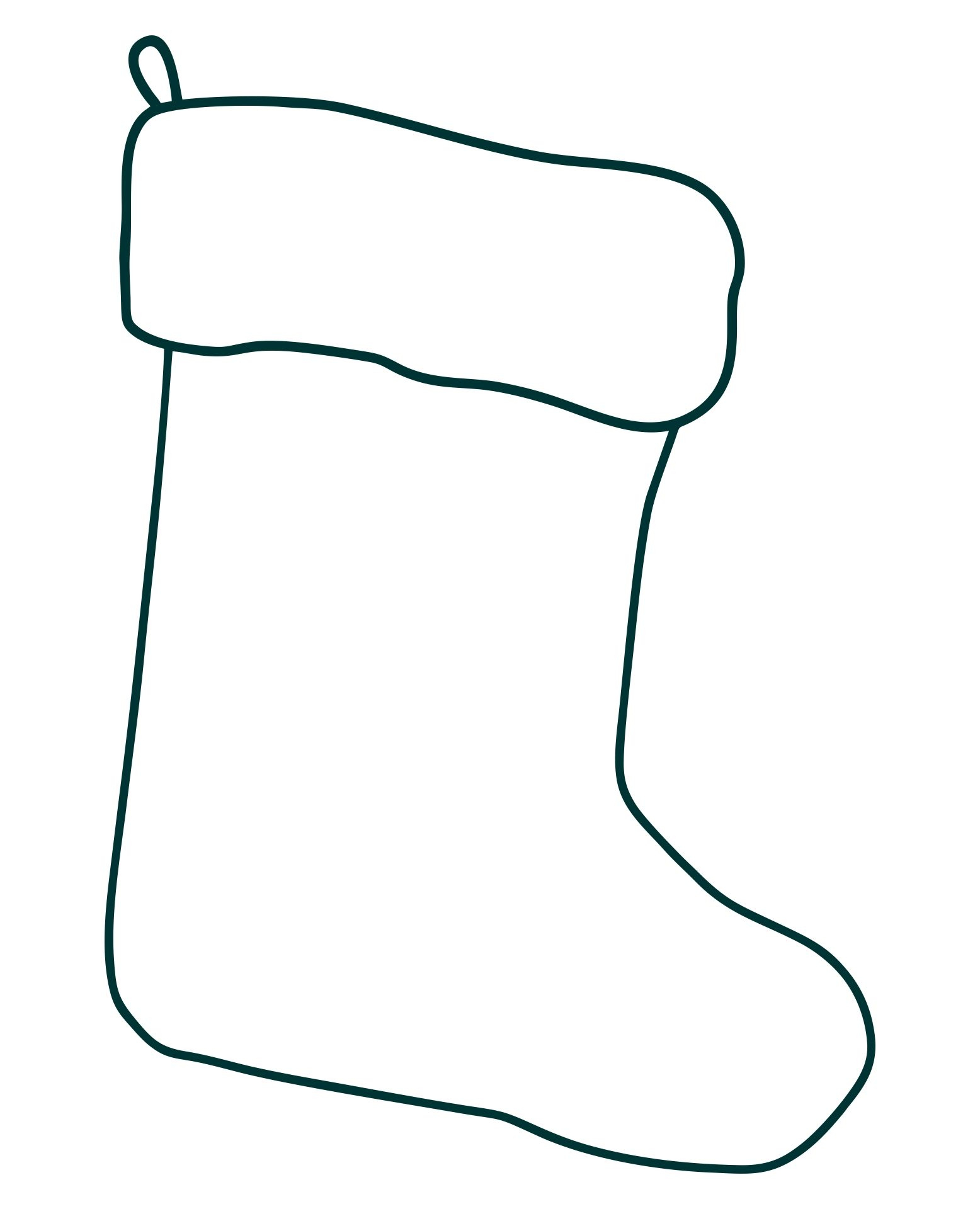 Free Printable Christmas Stocking Template | Printablee with regard to Christmas Stocking Template Printable Free