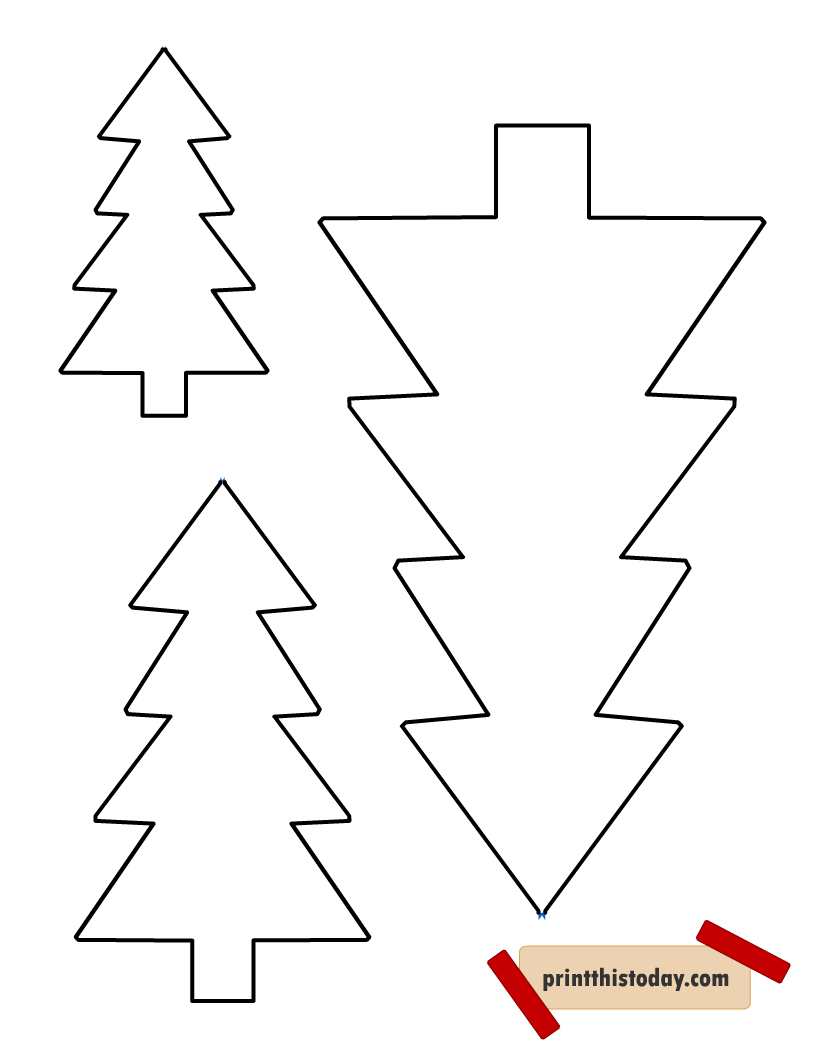 Free Printable Christmas Tree Templates throughout Free Printable Christmas Templates