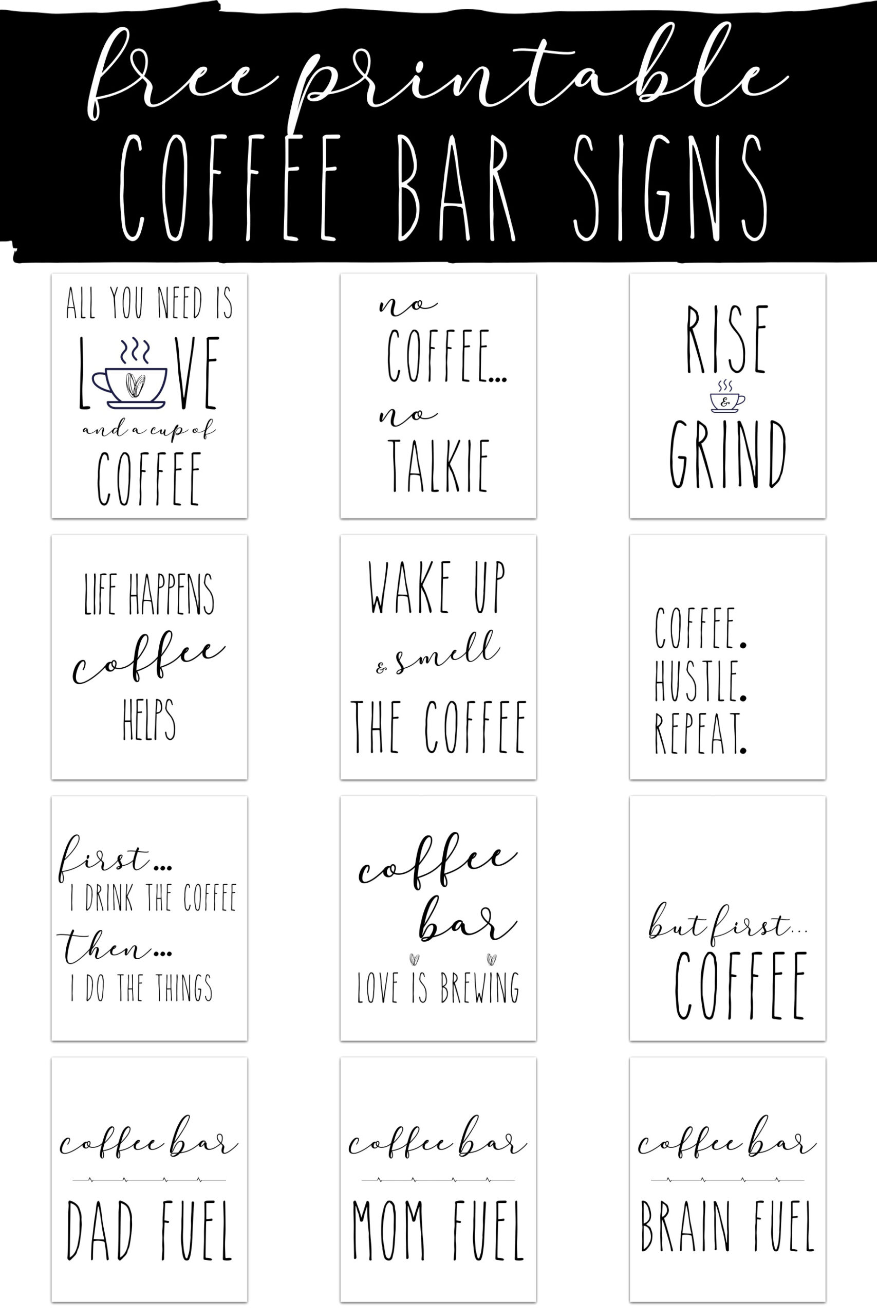 Free Printable Coffee Bar Signs - Extreme Couponing Mom regarding Free Printable Coffee Bar Signs