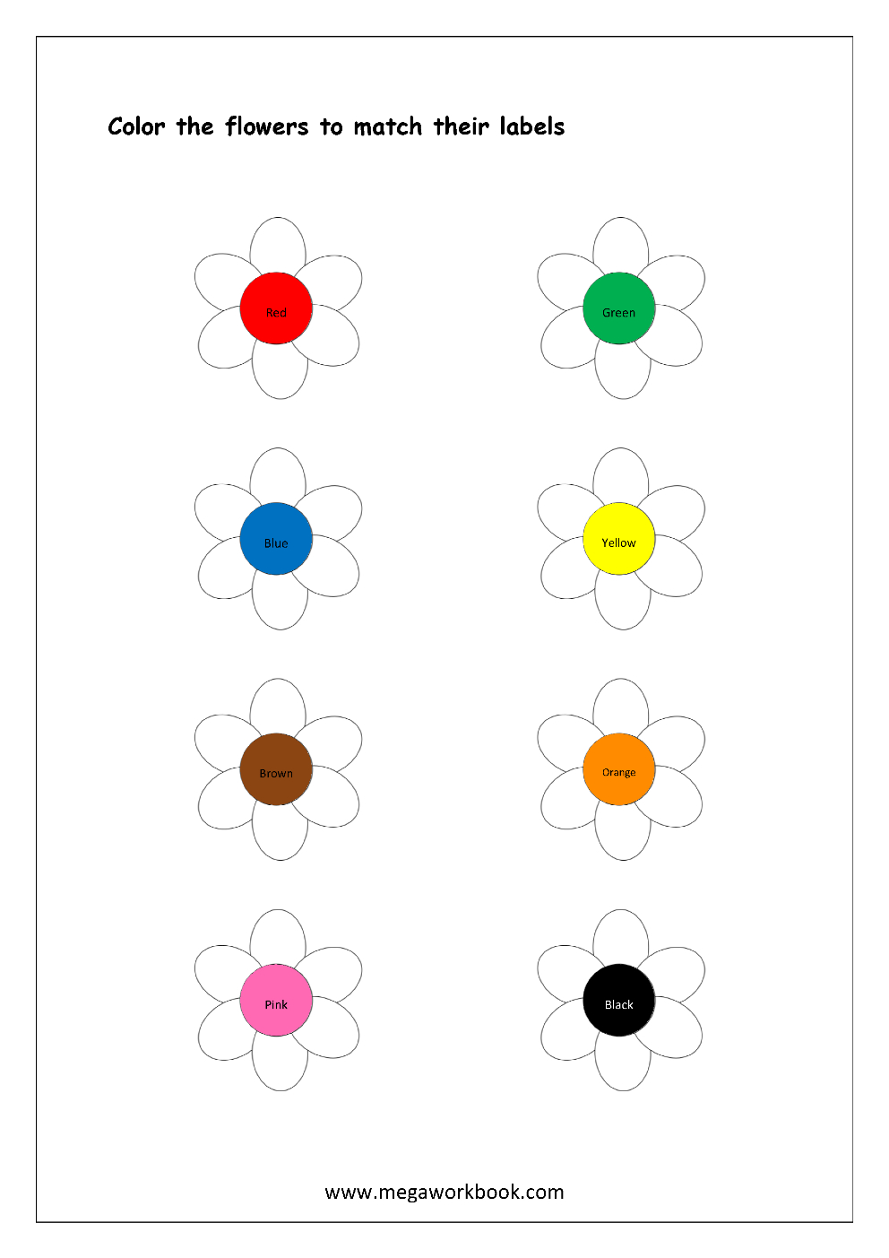 Free Printable Color Recognition Worksheets - Colormatching throughout Color Recognition Worksheets Free Printable