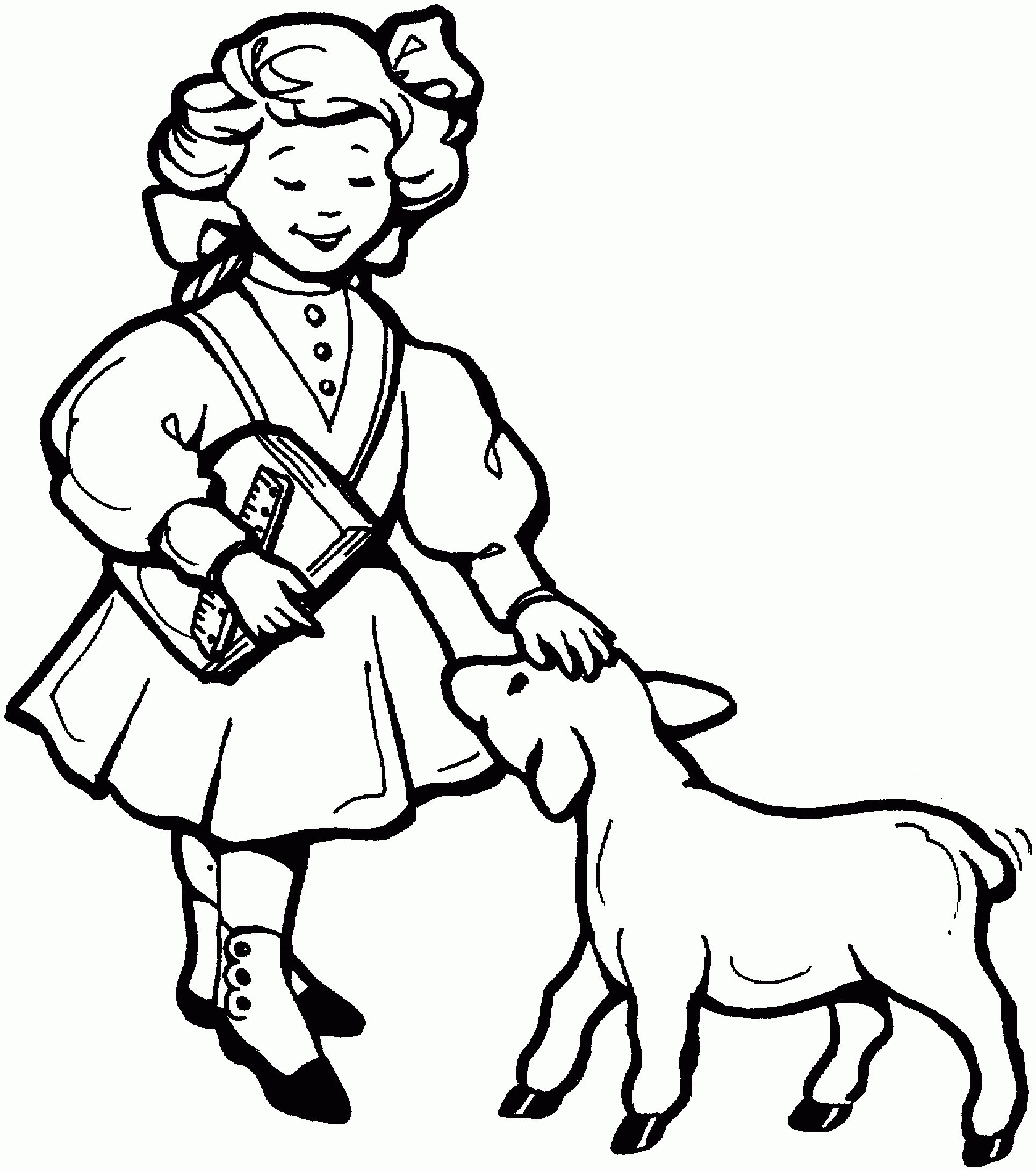 Free Printable Coloring Pagemother Goose, Nursery Rhymes, Mary pertaining to Mother Goose Coloring Pages Free Printable