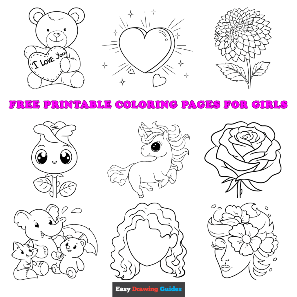 Free Printable Coloring Pages For Girls inside Free Printable Coloring Pages for Girls