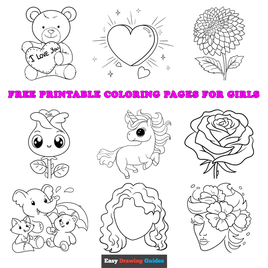 Free Printable Coloring Pages For Girls intended for Free Printables for Girls